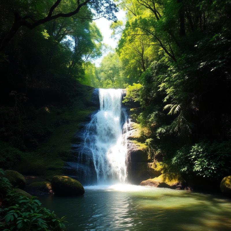 Cachoeira e floresta em Itaipava